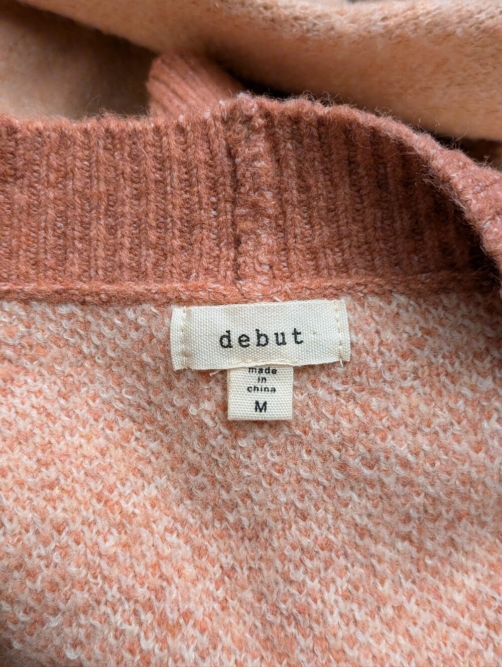 Debut Pink and Cream Western Motif Cardigan Sweater - Picture 3 of 6